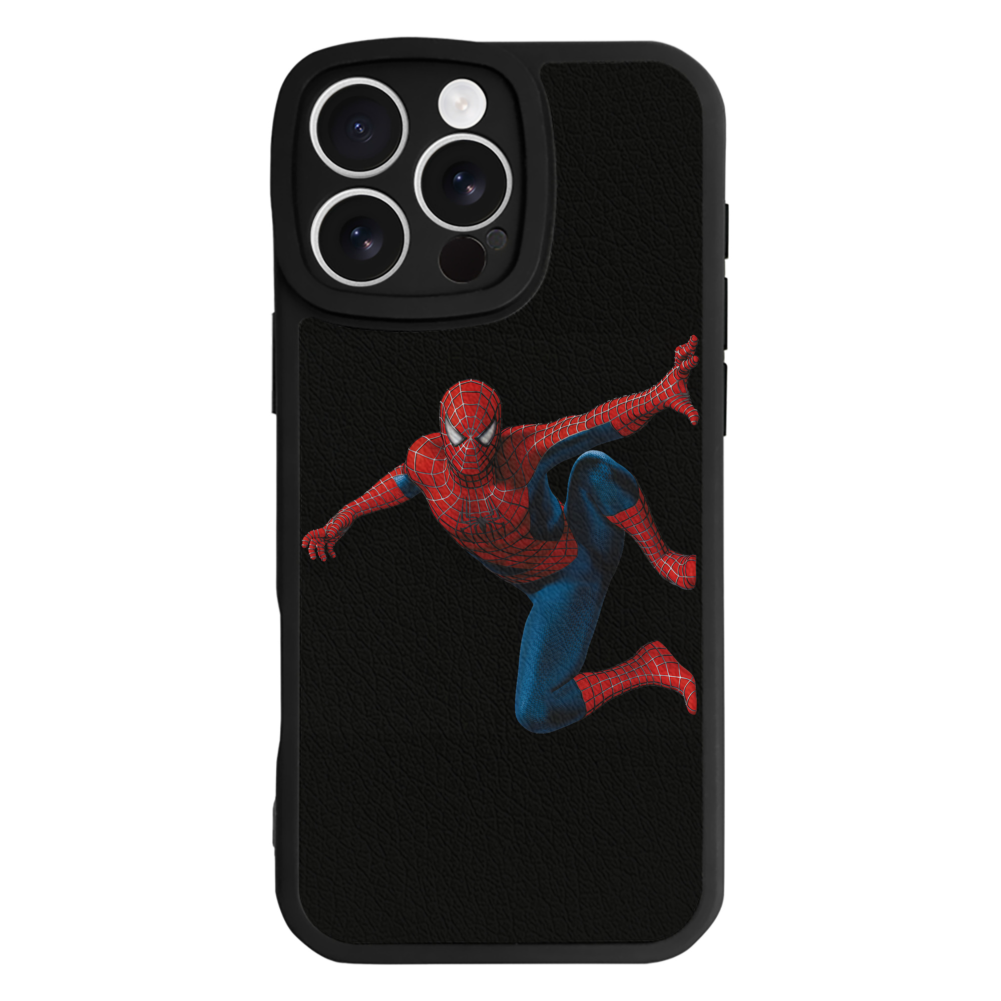 Spider Man スパイダーマン 【iPhone 16シリーズ対応】シリコンスマホケース（レザー調） 材質：シリコン